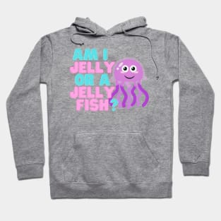 Am I Not A Sweet Jellyfish? Mauve Stinger Jellyfish Design Gift Ideas Evergreen Hoodie